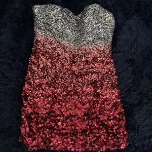 HP🥰 sequin gradient ombre mini dress